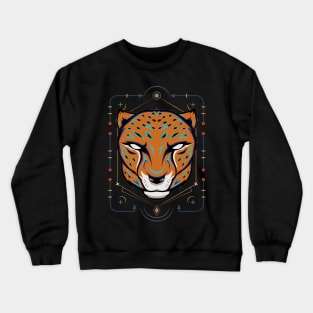 Cheetah Mascot Emblem Crewneck Sweatshirt